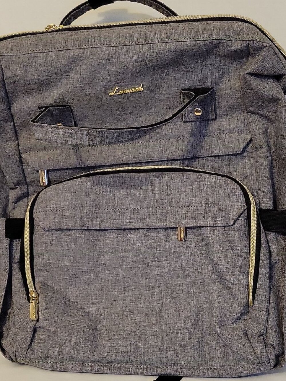 LOVEVOOK Gray Padded Laptop Backpack partitions solid universal compatible